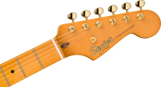 Squier FSR Classic Vibe '50s Stratocaster, Maple Fingerboard, Parchment Pickguard, Gold Hardware, White Blonde