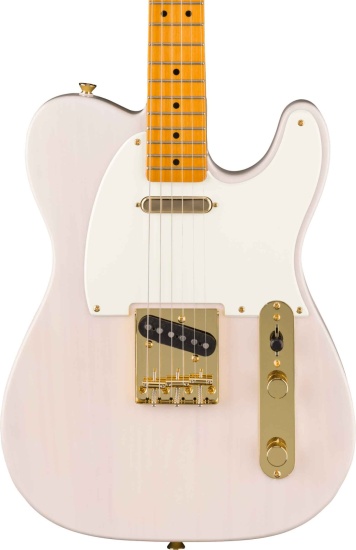 Squier FSR Classic Vibe '50s Telecaster, Maple Fingerboard, Parchment Pickguard, Gold Hardware, White Blonde