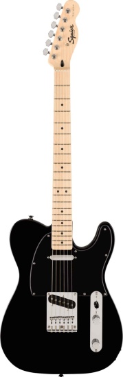 Squier FSR Sonic Telecaster, Maple Fingerboard, Black Pickguard, Black