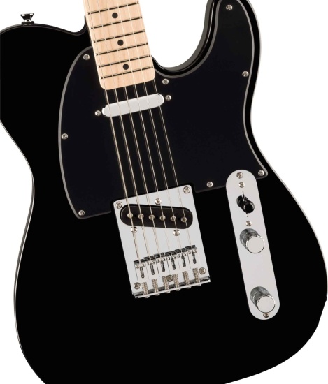 Squier FSR Sonic Telecaster, Maple Fingerboard, Black Pickguard, Black