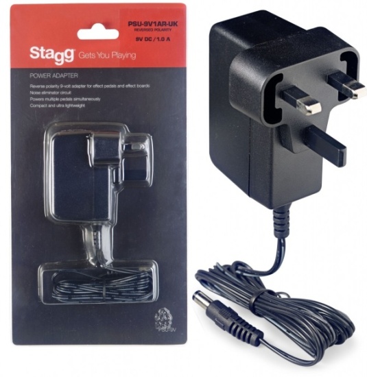 Stagg Reverse Polarity 9-Volt AC Adapter for Effect Pedals