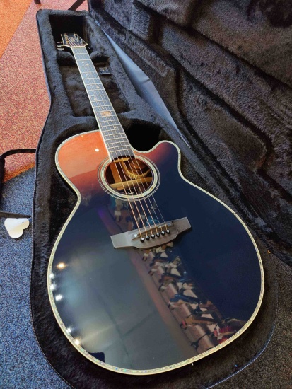 Takamine Limited Edition 2024 Solar System Electro-Acoustic NEX Cutaway, Penumbra Blue