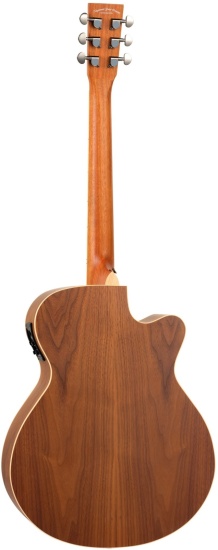 Tanglewood Reunion Pro Series TRU4CEAWLH Electro-Acoustic Left-Handed Super Folk Cutaway, Black Walnut