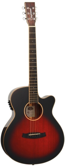 Tanglewood Winterleaf TW4 Thinline Super Folk Cutaway Electro-Acoustic Guitar, Autumn Vintage Gloss