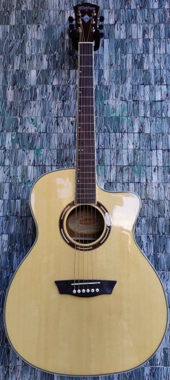 Washburn Apprentice Series AG70CE Electro-Acoustic Grand Auditorium Cutaway, Natural