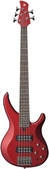 Yamaha TRBX305 5-String Bass, Candy Apple Red